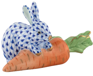 Herend Carrot Love Bunny - Sapphire