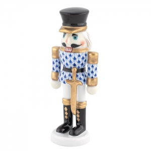 Herend Nutcracker With Sword - Sapphire