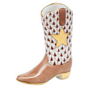 Herend Cowboy Boot - Chocolate