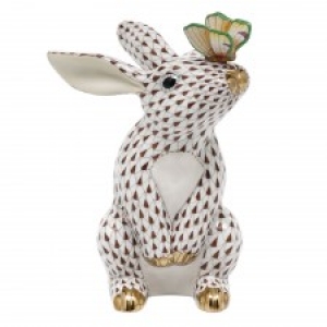 Herend Bunny w/ Butterfly Chocolate
