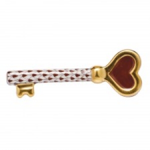 Herend Key To My Heart - Chocolate