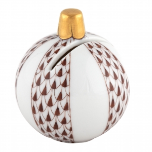 Herend Ornament Place Card Holder Chocolate