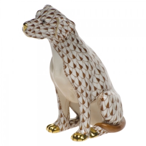 Herend Seated Dog - Chocolate