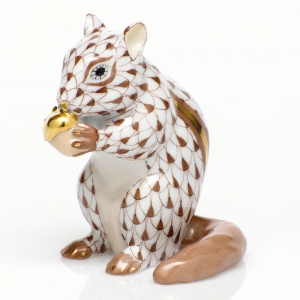 Herend Chipmunk w/ Acorn Chocolate