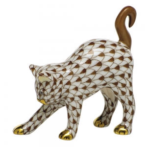Herend Arched Cat - Chocolate