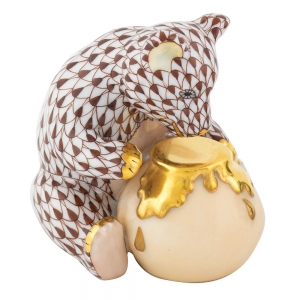 Herend Bear w/ Honey Pot Chocolate