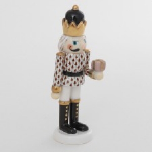 Herend Nutcracker with Gift - Chocolate