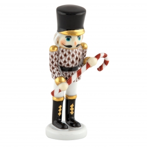 Herend Small Nutcracker W/Candy Cane Chocolate