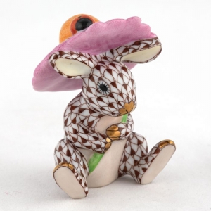 Herend Umbrella Bunny - Chocolate