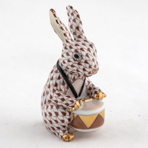 Herend Drummer Bunny - Chocolate