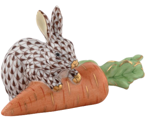 Herend Carrot Love Bunny - Chocolate
