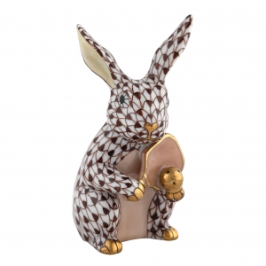 Herend Pickleball Bunny - Chocolate
