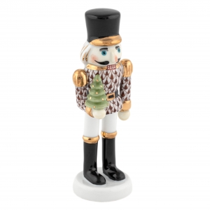 Herend Nutcracker with Christmas Tree - Chocolate
