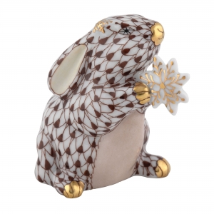 Herend Snowflake Bunny - Chocolate