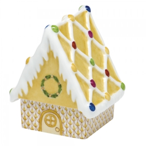 Herend Gingerbread House Butterscotch