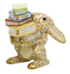 Herend Scholarly Bunny Butterscotch