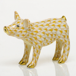 Herend Smiling Pig - Butterscotch