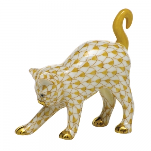 Herend Arched Cat - Butterscotch