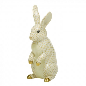 Herend Large Standing Rabbit - Butterscotch