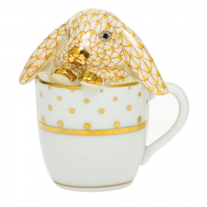 Herend Tea Cup Bunny - Butterscotch