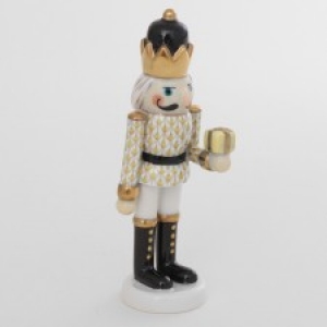 Herend Nutcracker with Gift - Butterscotch