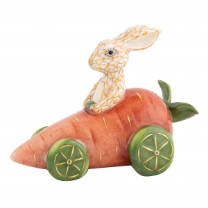 Herend Carrot Car Bunny Butterscotch
