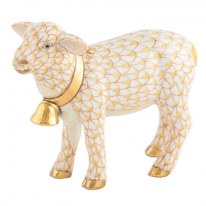 Herend Lamb with Bell - Butterscotch