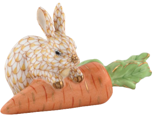 Herend Carrot Love Bunny - Butterscotch