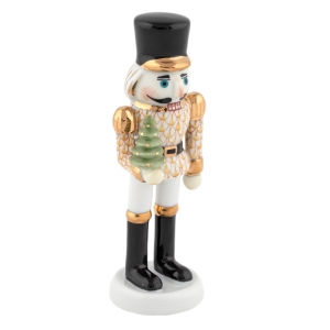 Herend Nutcracker with Christmas Tree - Butterscotch