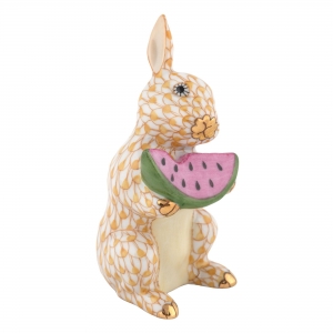 Herend Bunny with Watermelon - Butterscotch