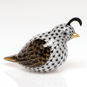 Herend California Quail - Black