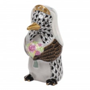 Herend Penguin Bride Black