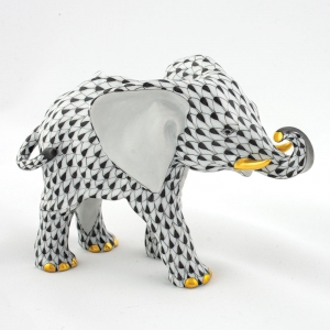 Herend Roaming Elephant - Black