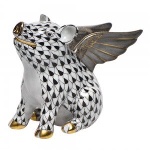 Herend When Pigs Fly - Black