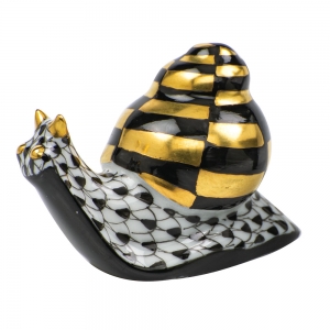 Herend Baby Snail - Black