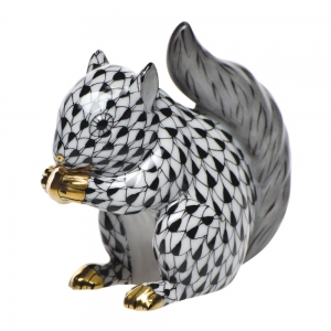 Herend Baby Squirrel Black