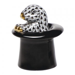 Herend Rabbit Trick Black