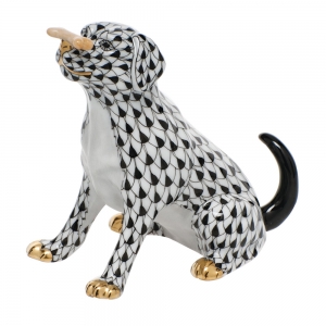 Herend Max with Bone - Black
