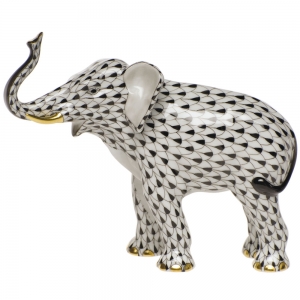 Herend Elephant Luck - Black