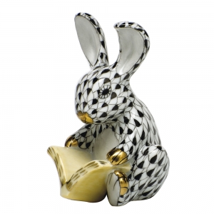 Herend Storybook Bunny Black