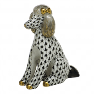 Herend Poodle - Black