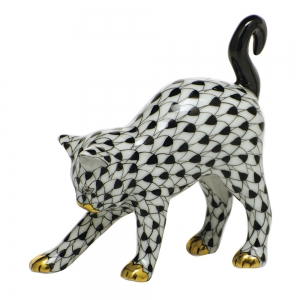 Herend Arched Cat - Black