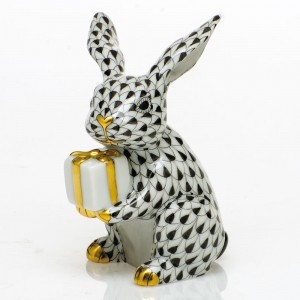 Herend Celebration Bunny - Black