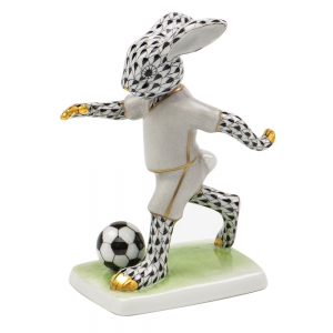 Herend Soccer Bunny - Black