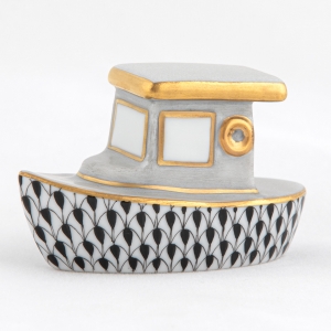 Herend Tug Boat - Black
