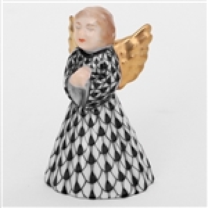 Herend Petite Praying Angel - Black