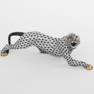 Herend Stalking Tiger - Black