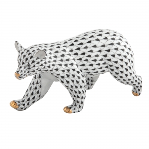 Herend Walking Bear Black