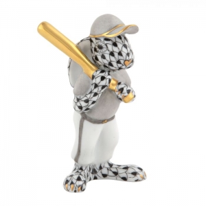 Herend Baseball Bunny Black
