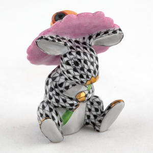 Herend Umbrella Bunny - Black